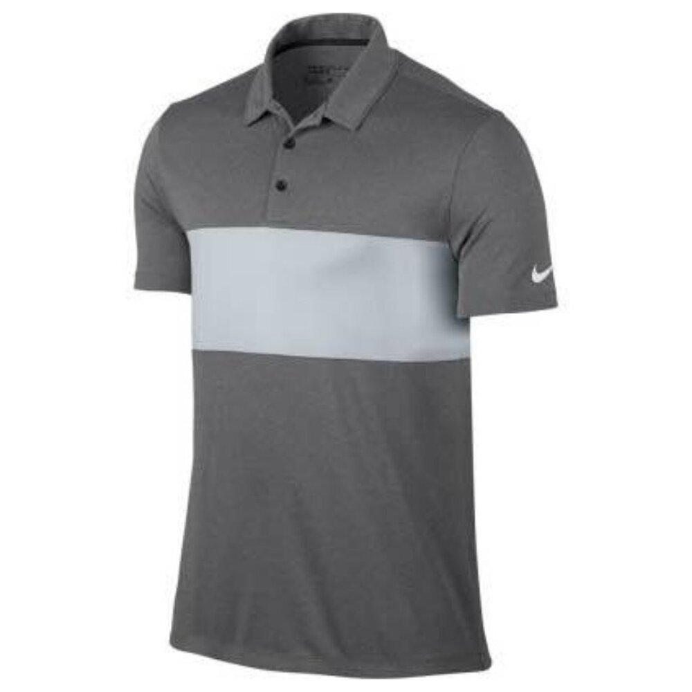 Nike Mens Breathe Gray Polo Shirt Size Large